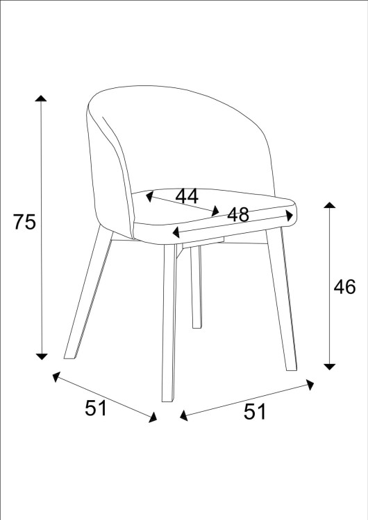 Flavio 2 krzesło tapicerowane szare nogi dąb sonoma