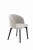 Flavio 2 krzesło tapicerowane szare nogi czarne