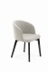 Flavio 2 krzesło tapicerowane szare nogi czarne