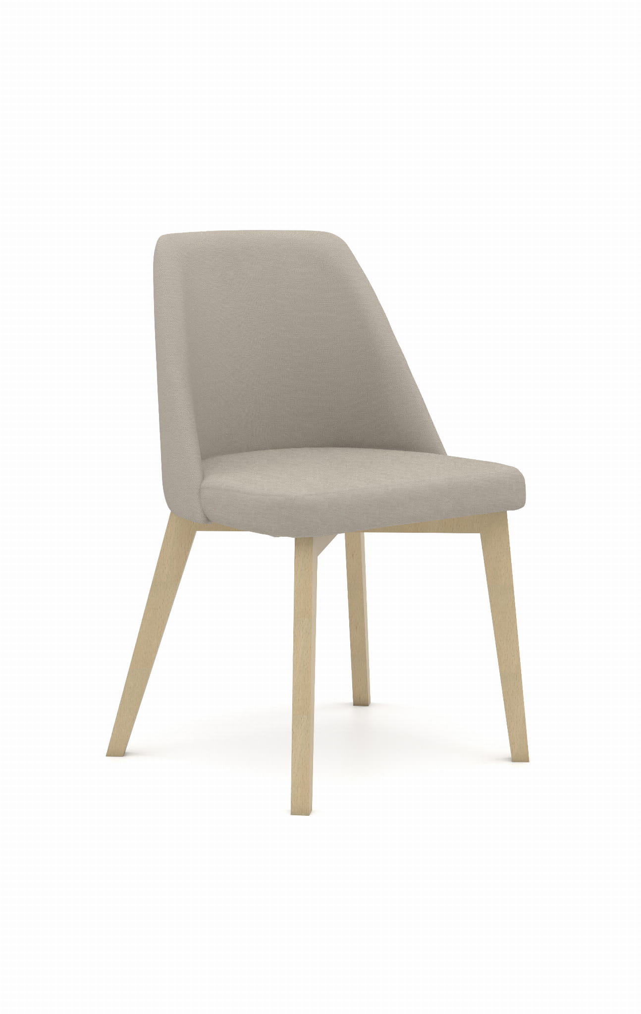 Flavio 1 krzesło tapicerowane szare nogi dąb artisan